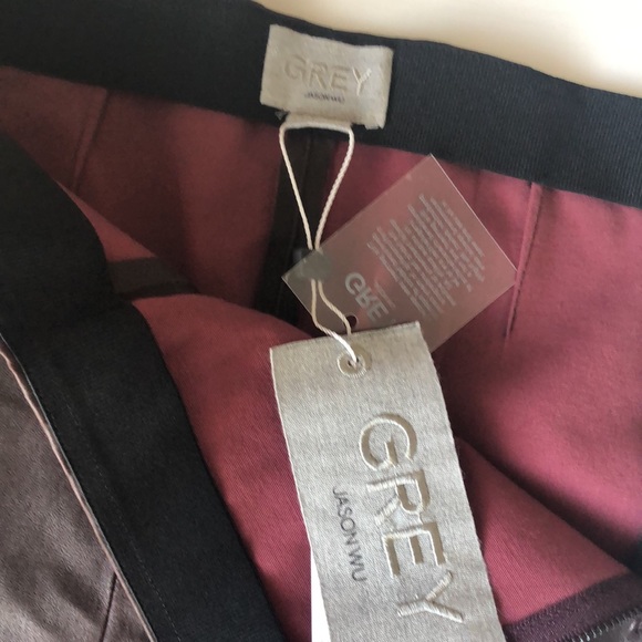 NWT Grey Jason Wu Leather Pants (Size 4) - Picture 9 of 13